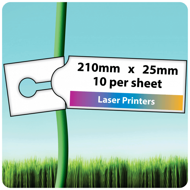 Loop Lock, Self-Ties 210mm x 25mm, 10 per sheet - Printable Plant Labels for Laser Printers