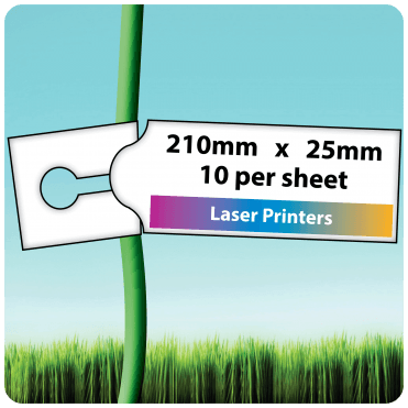Loop Lock, Self-Ties 210mm x 25mm, 10 per sheet - Printable Plant Labels for Laser Printers