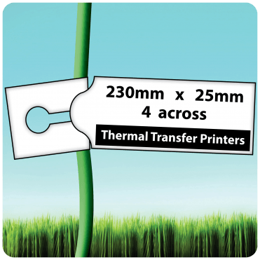 Loop Lock, Self-Ties 230mm x 25mm, 4 across - Printable Plant Labels for Thermal Transfer Printers