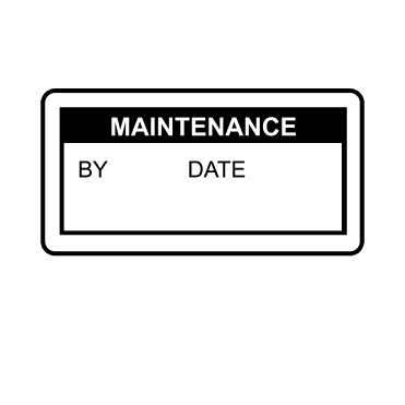 Maintenance Labels in Black