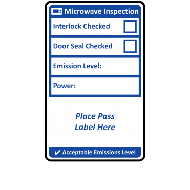 Ladder Inspection Colour: Blue Microwave Emission Test Labels