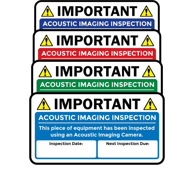 Midi Acoustic Stopping Installation Labels in Full Colour - Design 1 - Choice of Colours