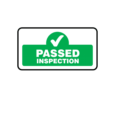 Midi Quality Assurance Passed Inspection Labels in Green. Full Colour Edition.