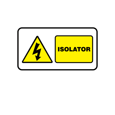 Midi Super Stick Isolator - Electrical Warning Labels