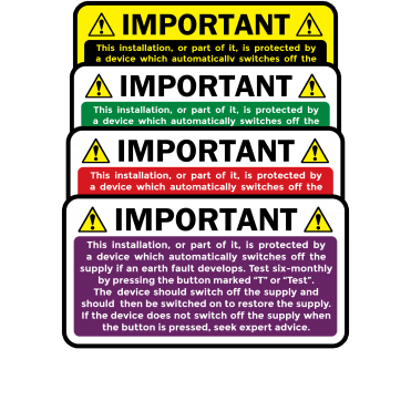 Midi Super Stick RCD Labels - Choice of Colours