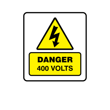 Mini Super Stick Danger 400 Volts - Electrical Warning Labels