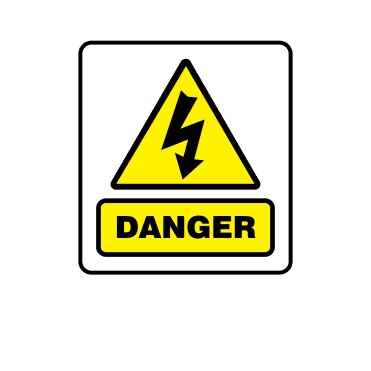Mini Super Stick Danger - Electrical Warning Labels
