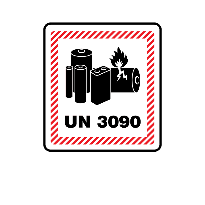 Mini UN 3090 Lithium Metal Battery Labels