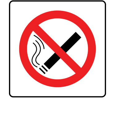No Smoking Labels - Prohibition Labels - Large