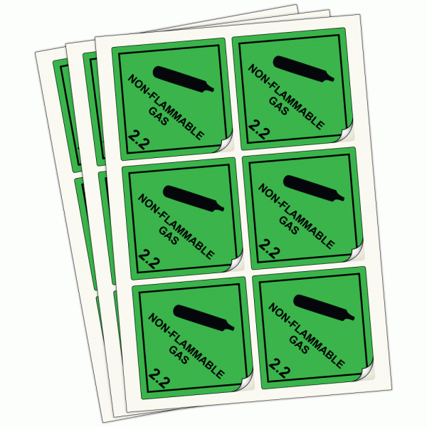 Gas Diamond Code Buy Non-Flammable Gas 2.2 Labels | Hazard Warning Diamonds
