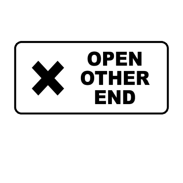 Open Other End - Packaging Labels