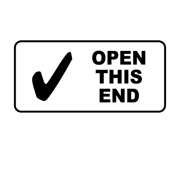 Open This End - Packaging Labels