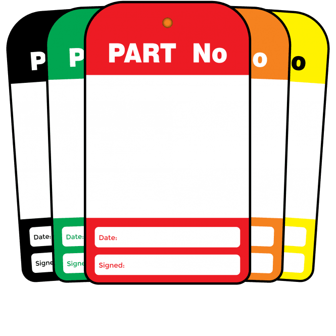 Part Number Tag - Tear Resistant & Waterproof