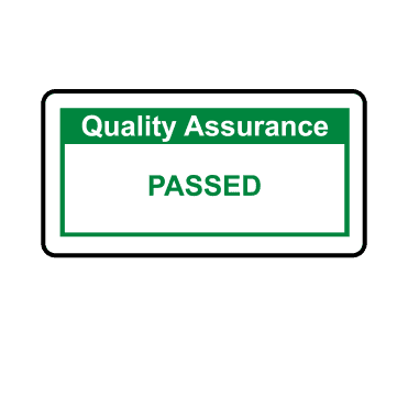 Passed - Quality Assurance Single Colour Labels in Green