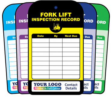 Personalised Fork Lift Inspection Record Tag - Tear Resistant & Waterproof
