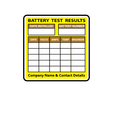 50mm x 50mm Colour: Yellow Service & Inspection Labels