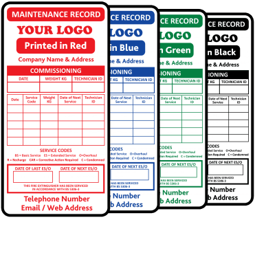 Personalised Large Fire Extinguisher Maintenance Labels - Design 2