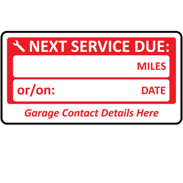Colour: Red Service & Inspection Labels