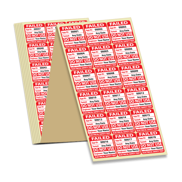 Tenting Labels Digital Test Multimeters Personalised PAT Testing Labels - 1040 Labels ...