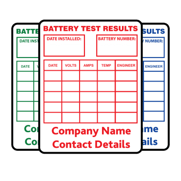 Personalised Single Colour Battery Test Labels