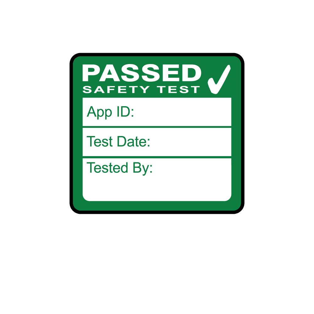 thumbnail image 2 of Personalised PAT Testing Labels (4th Edition) – 38 X 21 Mm, For Plugs – Custom Text Available (Made In UK) 2 of 5