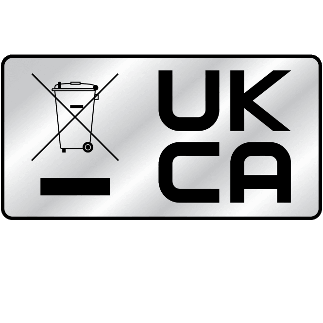 Premium Heavy Duty WEEE & UKCA Labels for UKCA Marking & Electronic Waste Disposal