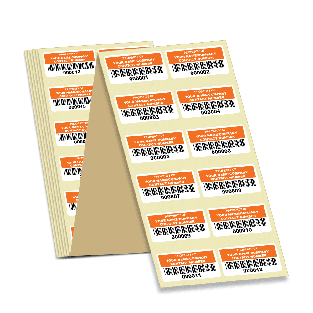 Small Silver Asset ID Labels - Durable High Stick Tags - Choice of ...