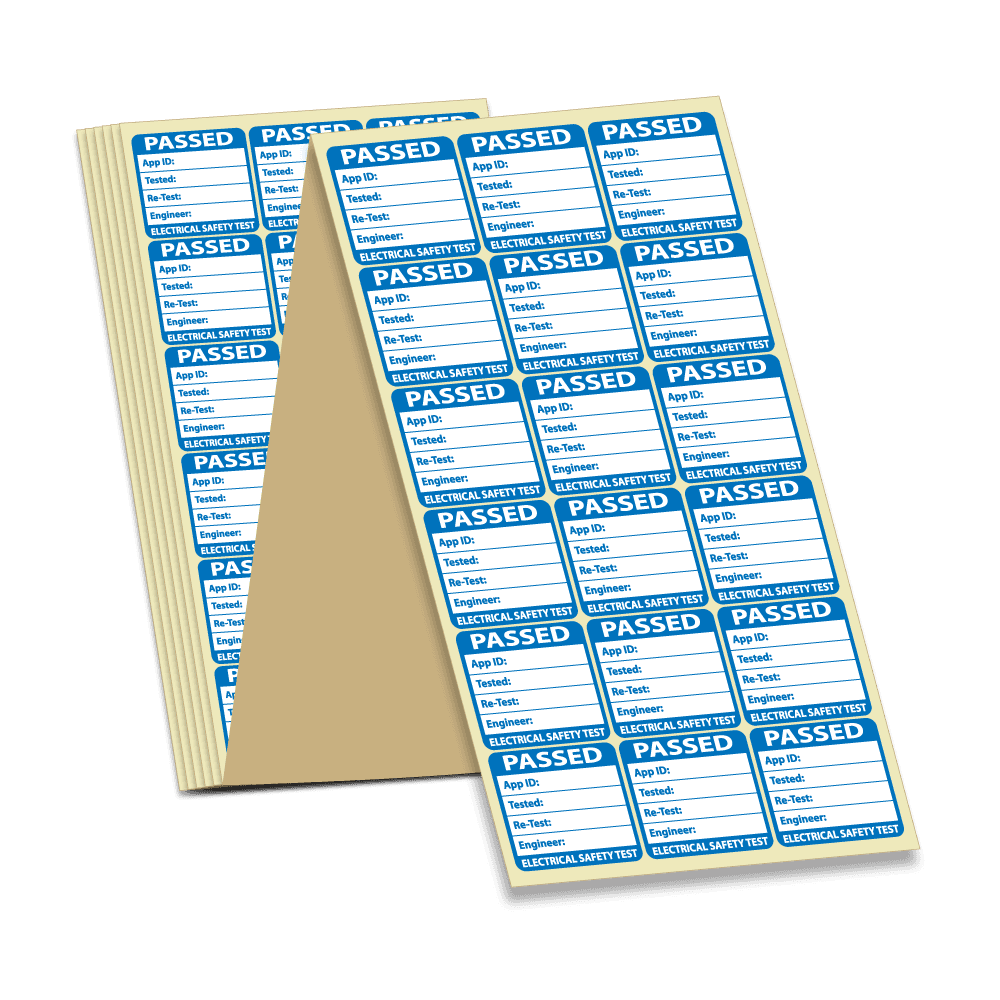 PAT Test Labels - 23mm x 25mm - Non Rip & Ultra Strong Adhesive | eBay UK