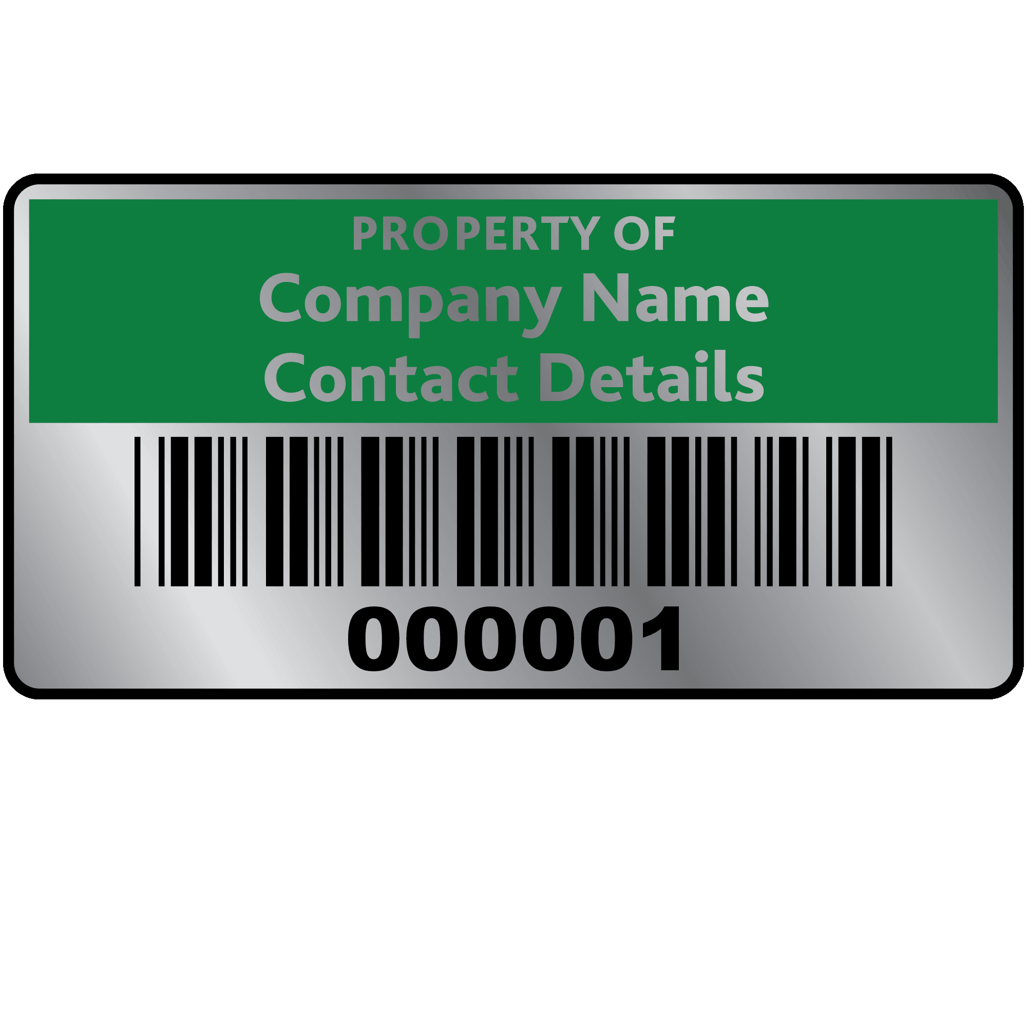 Asset ID Labels Silver - Standard Size - Choice of Sticker Colours (D2 ...