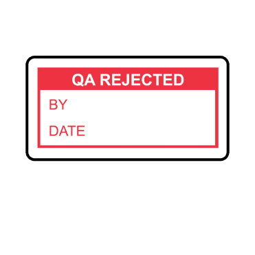 QA Rejected Labels in Red