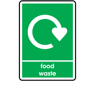 Recycle Food Waste Label in Green - WRAP Compliant Signs