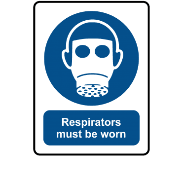 Respirators Must Be Worn in this Area - Mandatory Labels