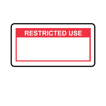 Restricted Use Labels in Red
