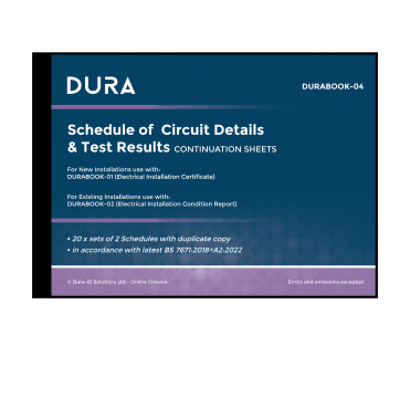 Schedule of Circuit Details & Test Results Continuation Sheets