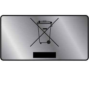 Silver Standard WEEE Labels for Electronic Waste Disposal