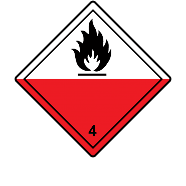 Spontaneously Combustible 4 Labels, No Text - Hazard Warning Diamonds