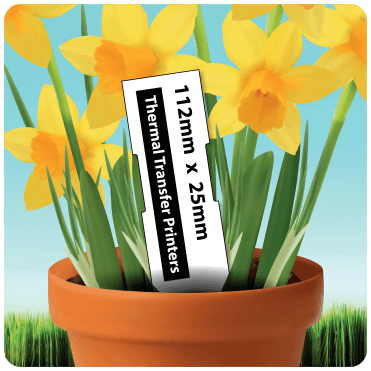 Stick In Plant Labels 112mm x 25mm, Printable Plant Labels for Thermal Transfer Printers