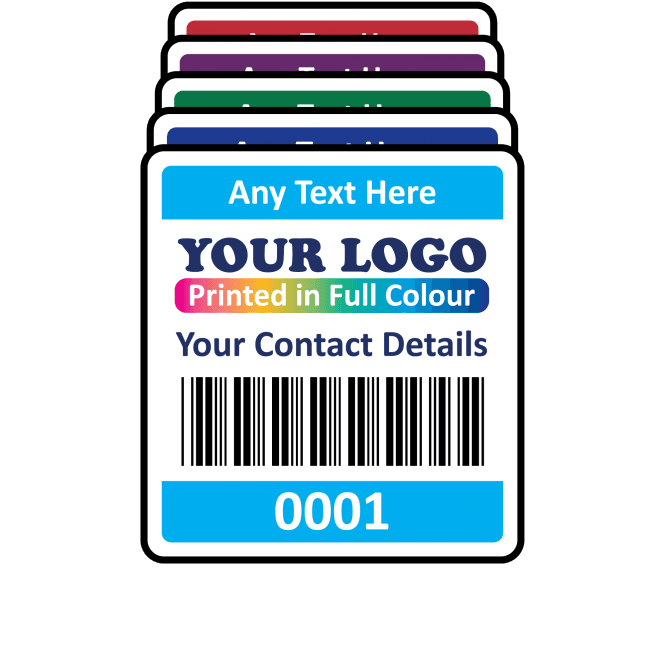 Super Stick Asset Labels Fully Customisable - Sticks to almost anything! Design 1
