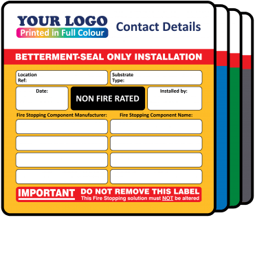 Super Stick Extra Large Betterment-Seal Only Installation Labels - 100mm x 100mm