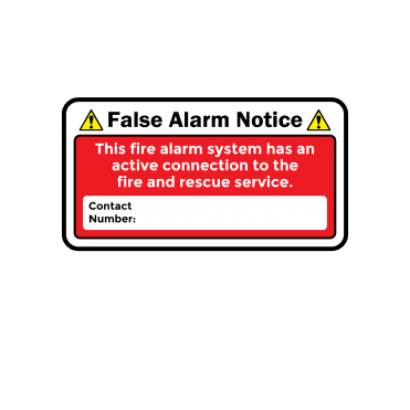 Super Stick Midi False Alarm Notice Labels - 92mm x 48mm