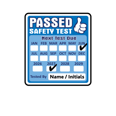 Personalised Colour: Royal Blue Pat Test Labels