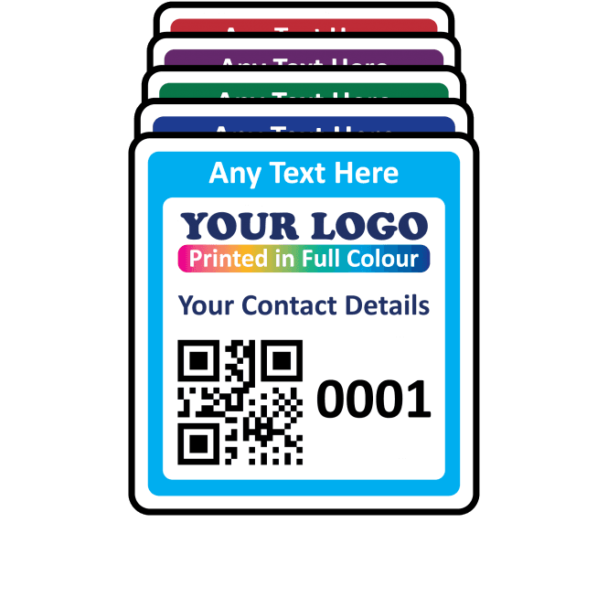 Super Stick QR Code Labels Fully Customisable - Sticks to almost anything! Design 1