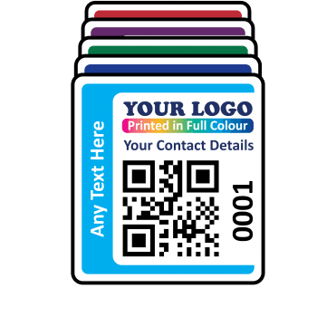 Super Stick QR Code Labels Fully Customisable - Sticks to almost anything! Design 4