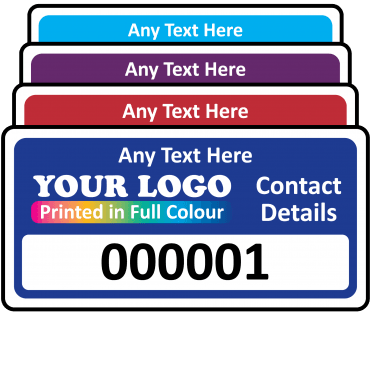 Super Stick Regular Asset Labels Fully Customisable - Sticks to almost anything! Design 5