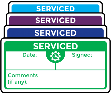 Super Stick Serviced Labels - Choice of Colours