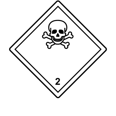 Toxic Gas 2 Labels, No Text - Hazard Warning Diamonds