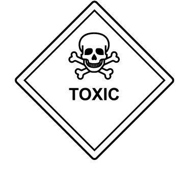 Toxic Labels, No Number - Hazard Warning Diamonds