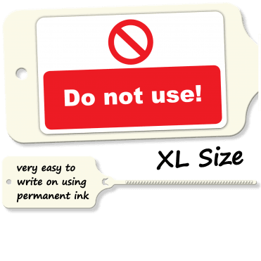 UniTag® XL Rigid Plastic Self Ties in White, (Labels not included)