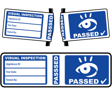 Colour: Blue Visual Inspection Labels