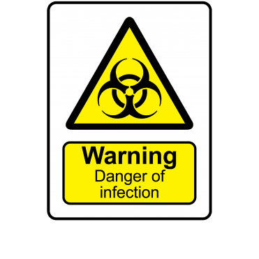Warning Danger of Infection - Danger & Warning Labels